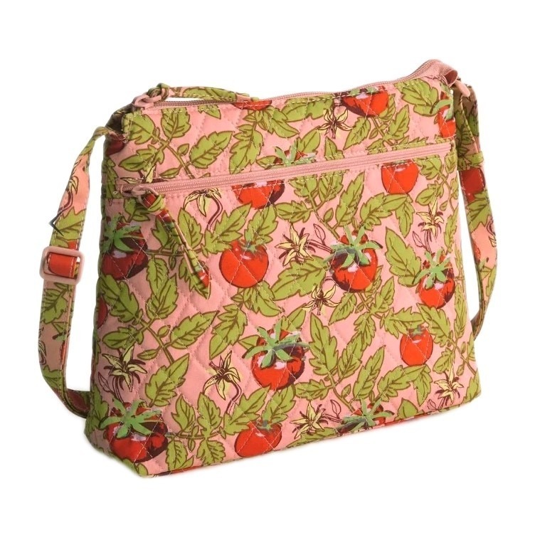Nwt Vera Bradley Original Zip Hipster In Tomato Vines Cottagecore Pattern Bag